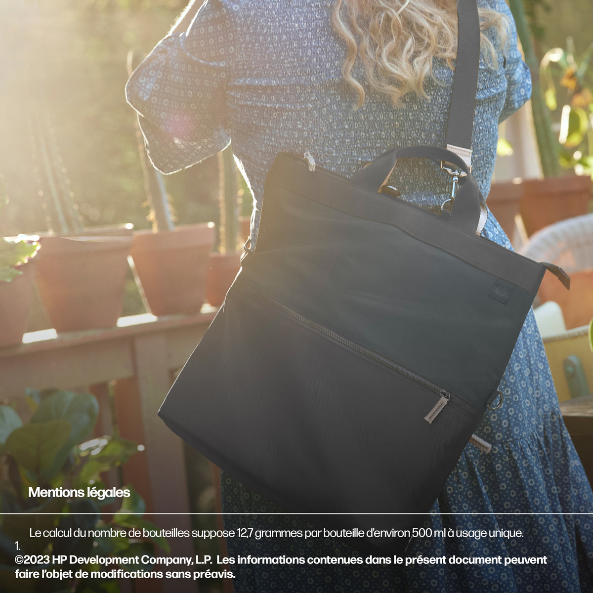 HP Sac à Dos Convertible pour Ordinateur Portable 14 pouces, 18L, Noir