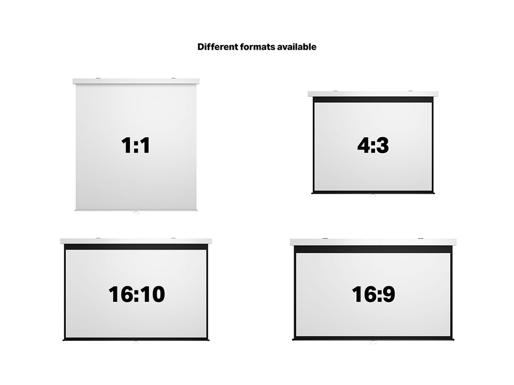 Écran de Projection Motorisé 3,43 m (135") Format 1:1 Blanc Mat