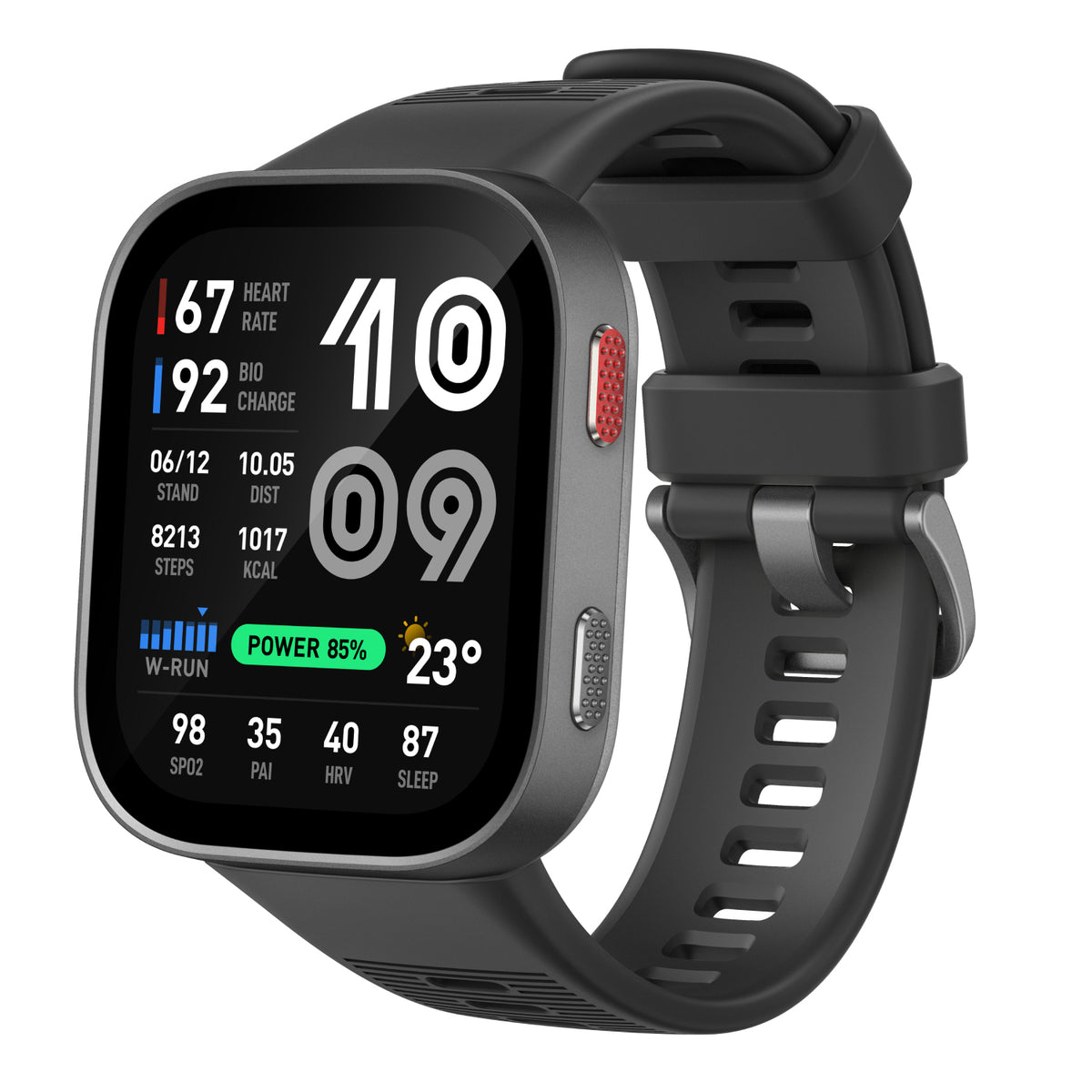 Amazfit Bip Max 5,26 cm (2.07") AMOLED Numérique 432 x 514 pixels Écran tactile Gris GPS (satellite)