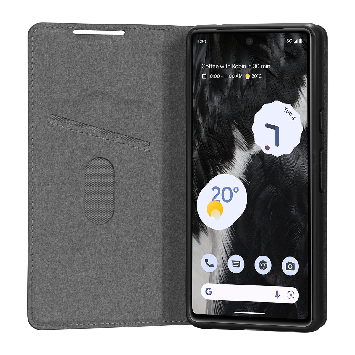 dbramante1928 Oslo Coque de Protection Folio pour Google Pixel 7a 6.1", Noir
