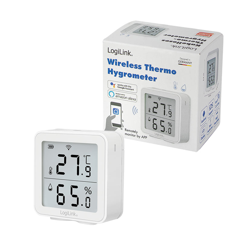 LogiLink SC0116 hygromètre et psychromètre Intérieure Hygromètre électronique Blanc
