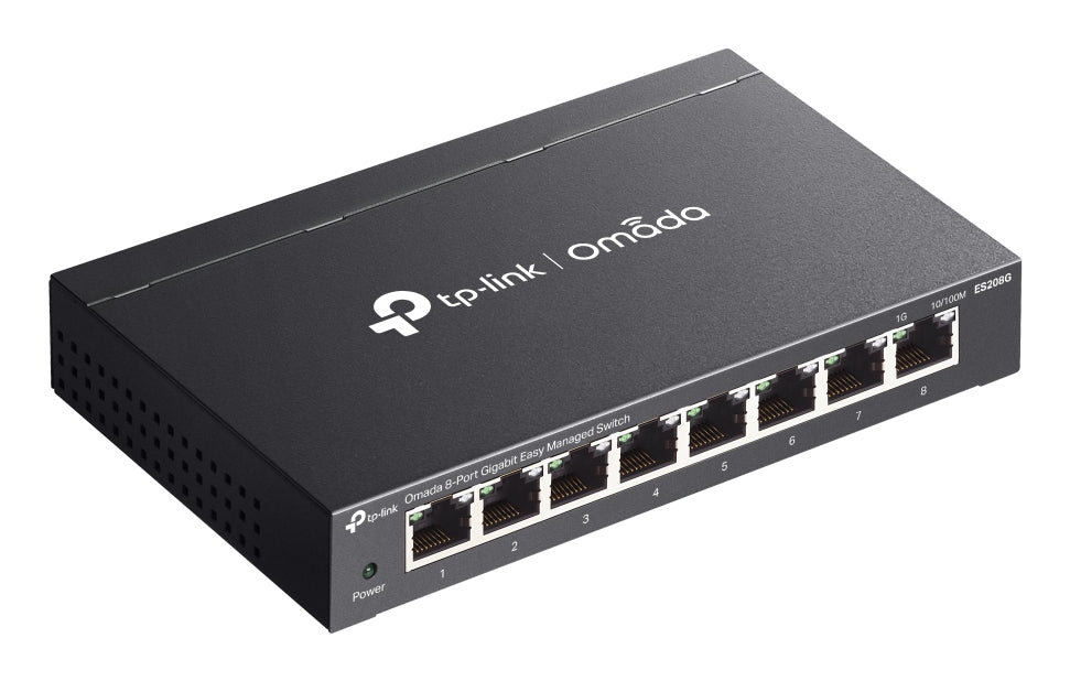 TP-Link Omada ES208G commutateur réseau Géré L2 Gigabit Ethernet (10/100/1000) Noir