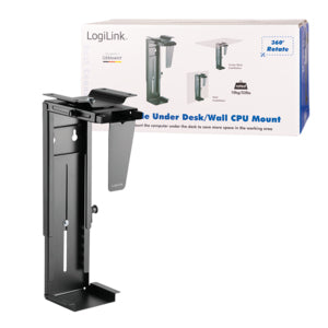 LogiLink EO0005 support pour unité centrale Support de CPU monté sur bureau Noir