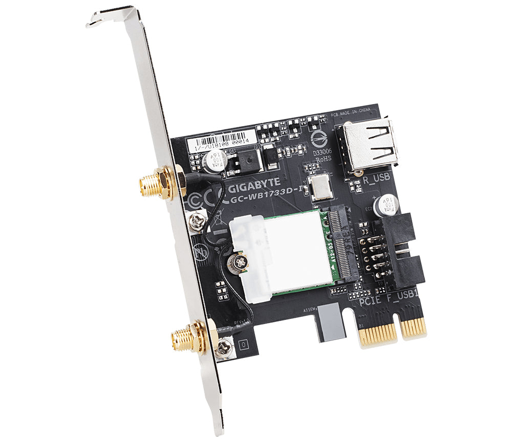 GIGABYTE GC-WB1733D-I carte réseau Interne WLAN / Bluetooth 1733 Mbit/s