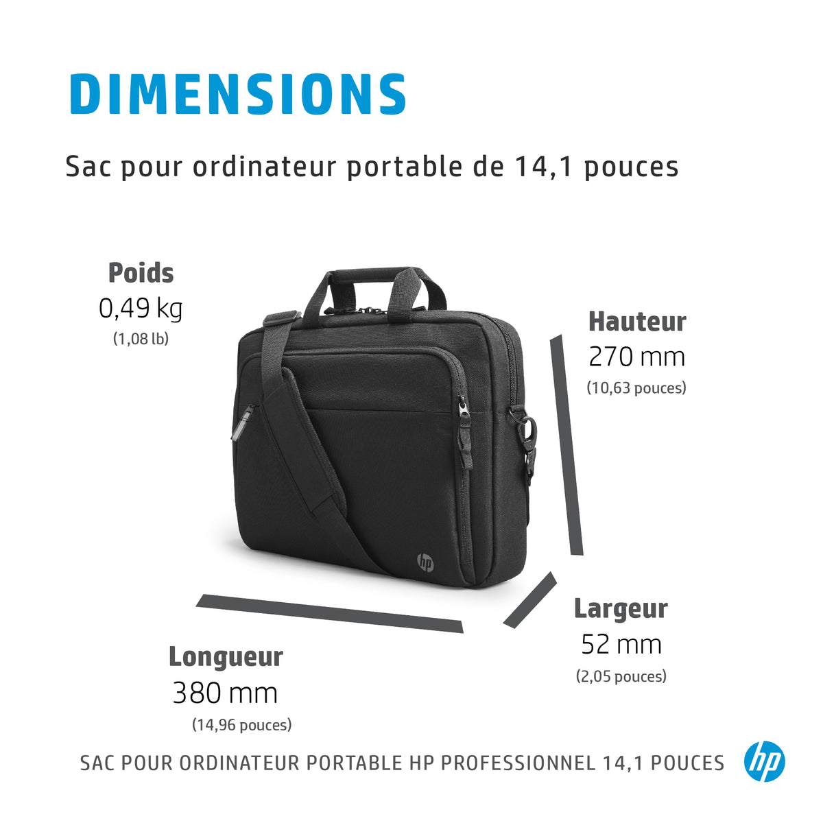 HP Sacoche pour ordinateur portable Professional 14,1 pouces
