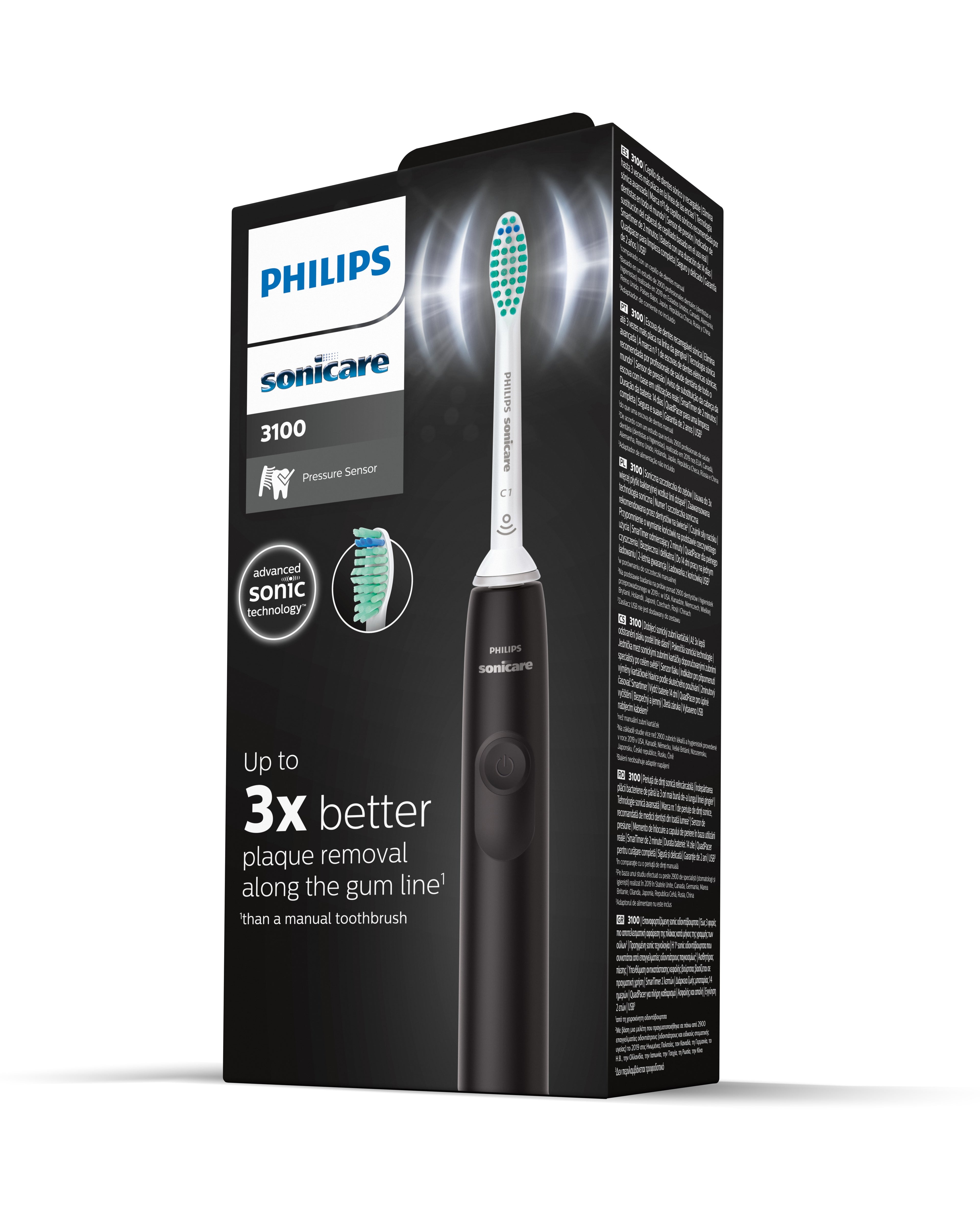 Philips Sonicare 3100 series 3100 series HX3671/14 Brosse à dents électrique - Noire