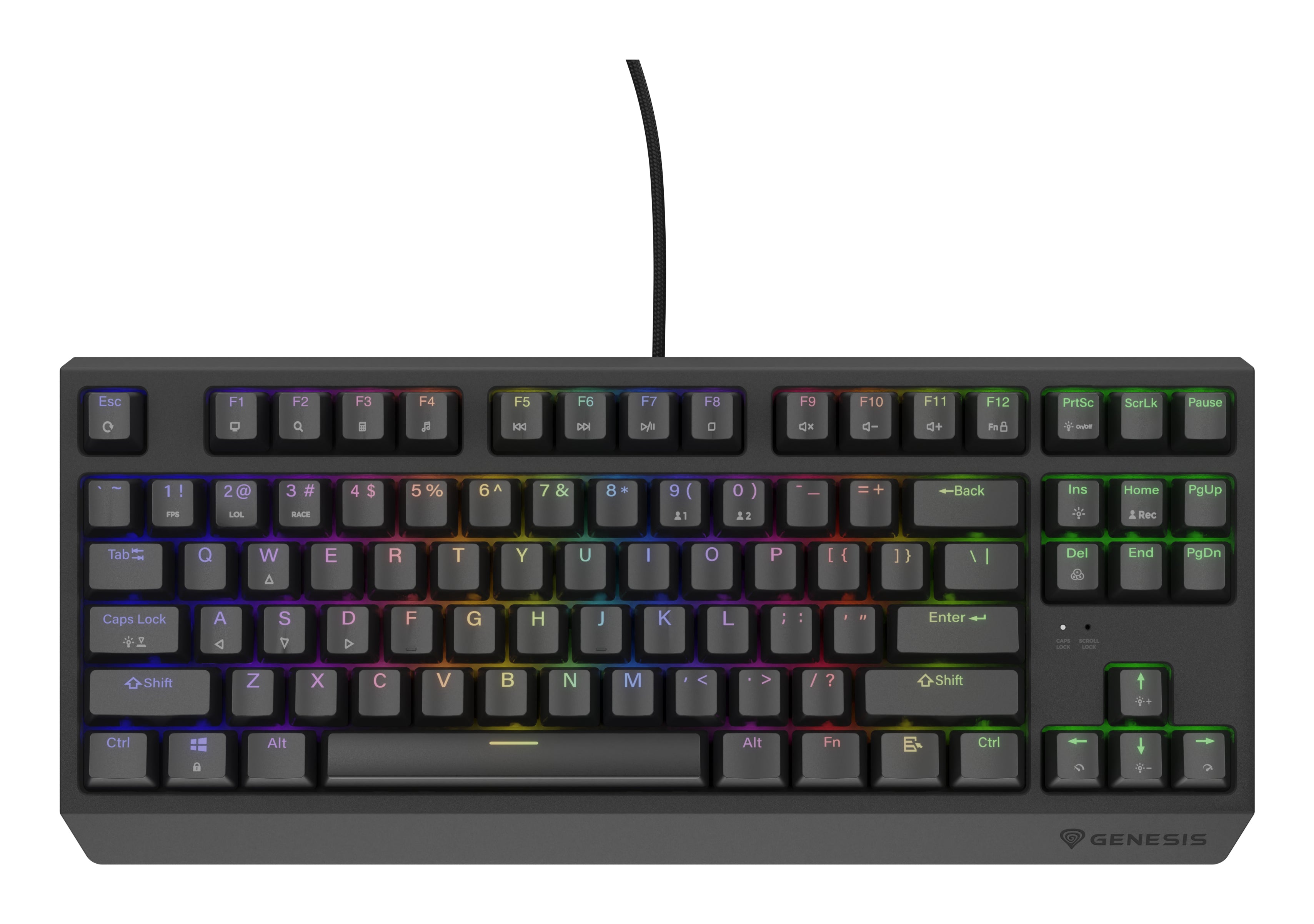 GENESIS Thor 230 TKL clavier Gaming USB QWERTY Anglais américain Noir