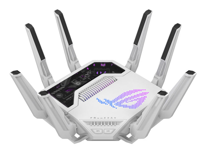 ASUS ROG Rapture GT-BE19000AI routeur sans fil 10 Gigabit Ethernet Tri-bande (2,4 GHz / 5 GHz / 6 GHz) Blanc