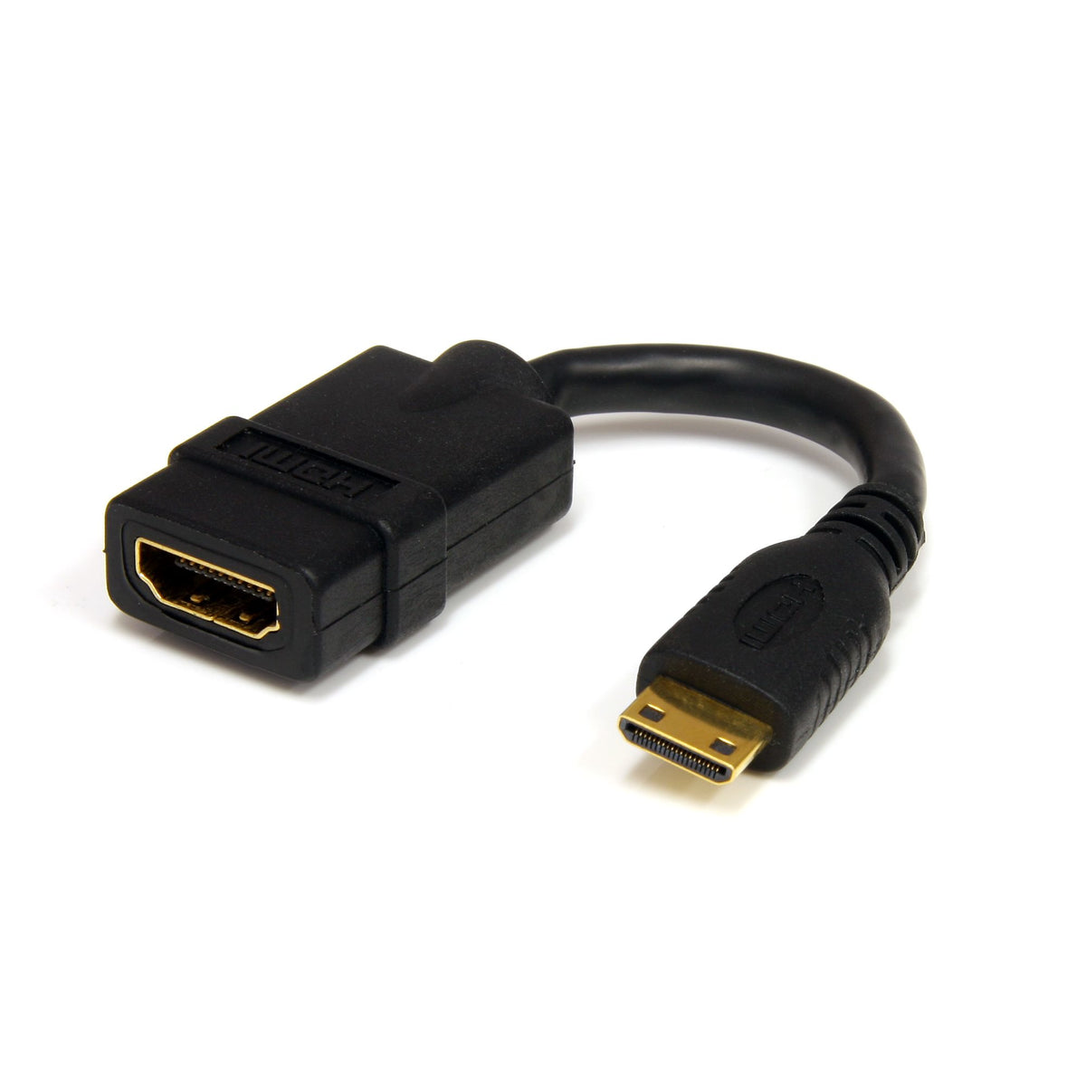 StarTech.com Adaptateur Mini HDMI vers HDMI 12,7cm, 4K 30Hz Ultra HD, HDMI 1.4, Connecteurs Plaqués Or, Noir