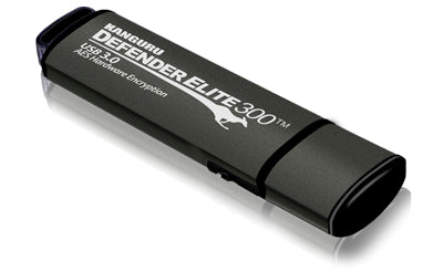 iStorage Kanguru Defender Elite300 Clé USB 32 Go USB 3.2 Gen 1 Type-A, Noir et Gris