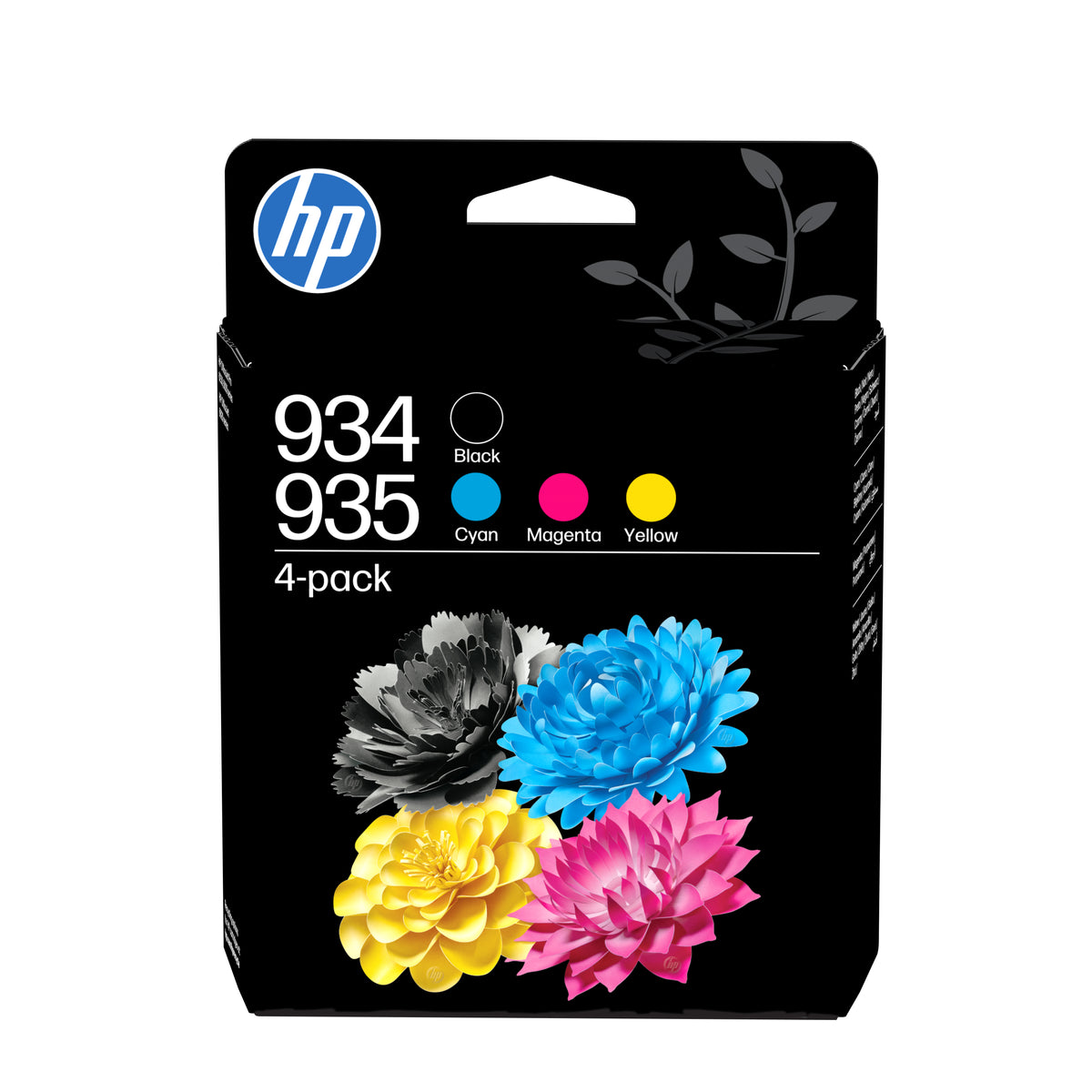 HP 934 Pack de 4 cartouches d'encre noire/ 935 Pack de 4 cartouches d'encre cyan/magenta/jaune authentiques
