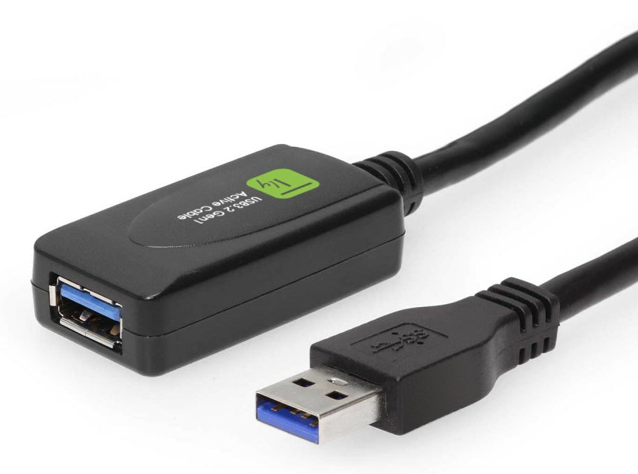 Câble USB 3.2 Gen 1 (3.1 Gen 1) USB-A vers USB-A, 5 m, Noir, ICUR3050G