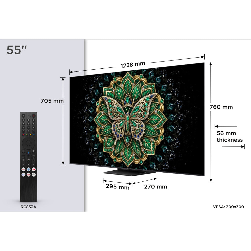 TCL TV MiniLED 4K 55'' (140 cm) 55C6K Pro