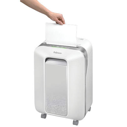 Fellowes Powershred LX201 Destructeur de Documents Micro-coupe, Blanc