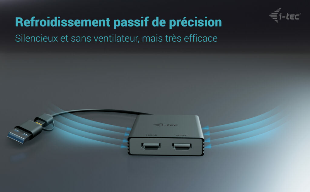 i-tec Adaptateur Vidéo Double HDMI USB-A/USB-C 4K 60Hz