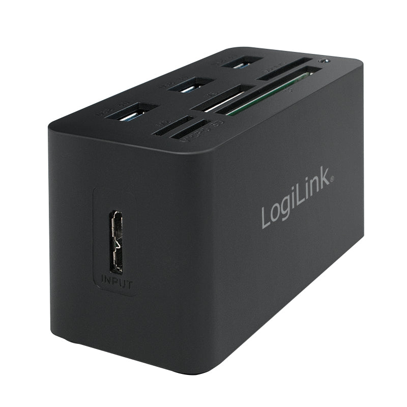 LogiLink CR0042 station d'accueil Avec fil USB 3.2 Gen 1 (3.1 Gen 1) Type-A Noir