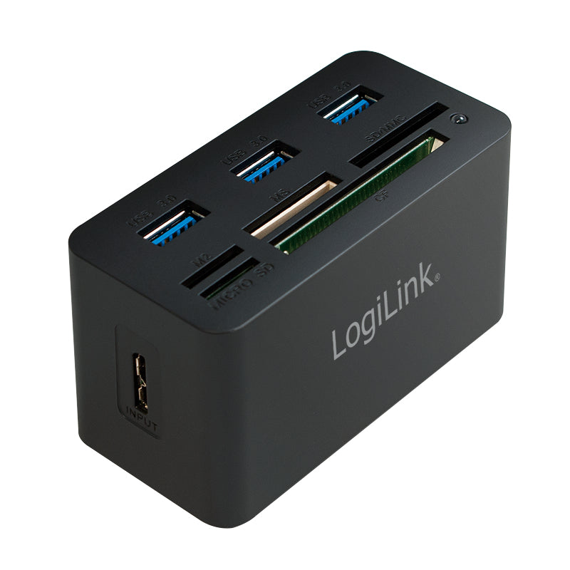 LogiLink CR0042 station d'accueil Avec fil USB 3.2 Gen 1 (3.1 Gen 1) Type-A Noir