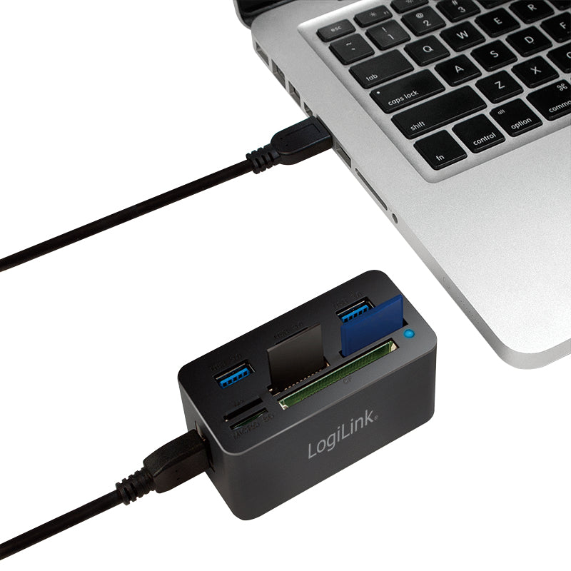 LogiLink CR0042 station d'accueil Avec fil USB 3.2 Gen 1 (3.1 Gen 1) Type-A Noir