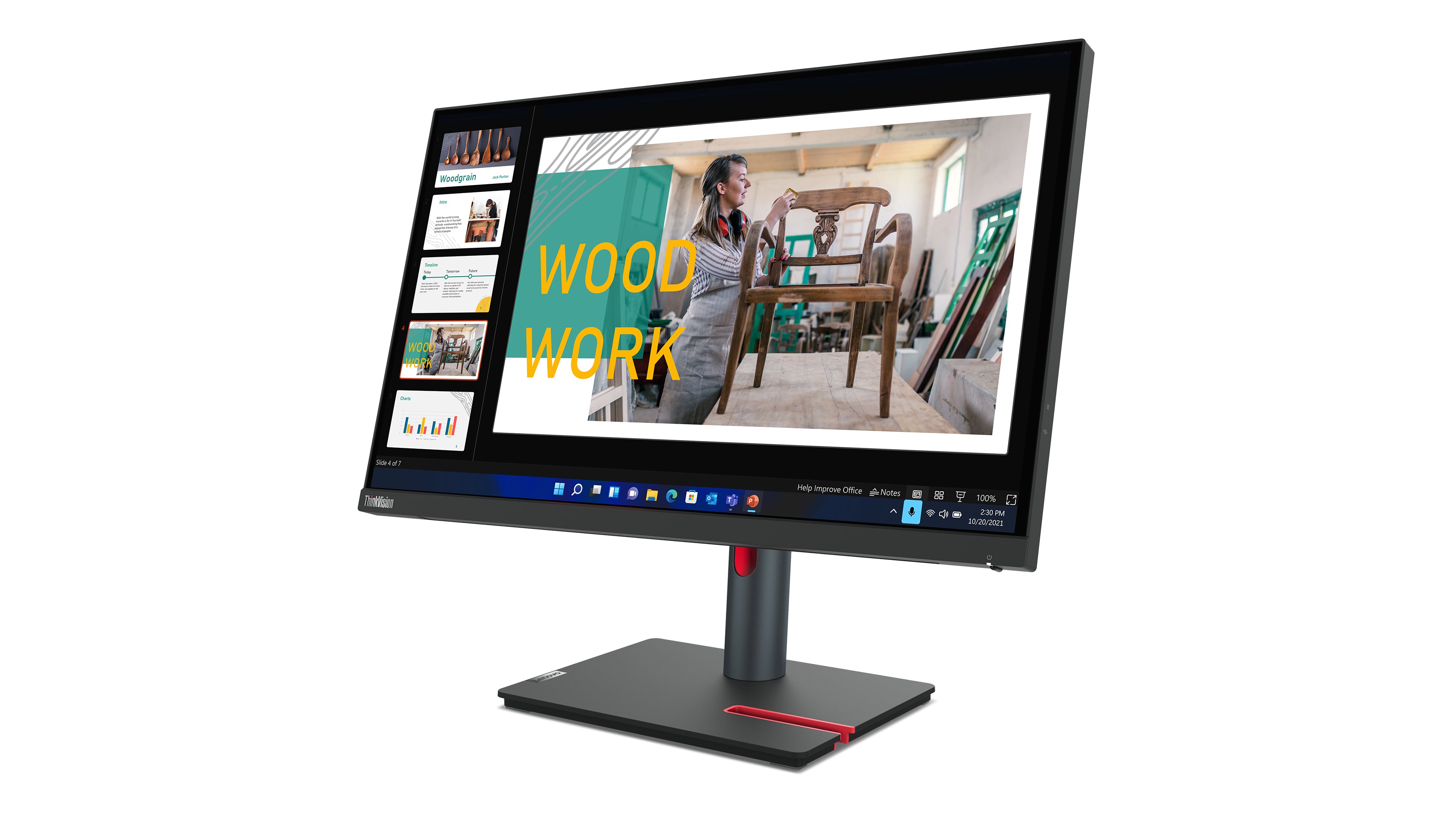 Lenovo ThinkVision P24q-30 écran plat de PC 60,5 cm (23.8") 2560 x 1440 pixels Quad HD LED Noir