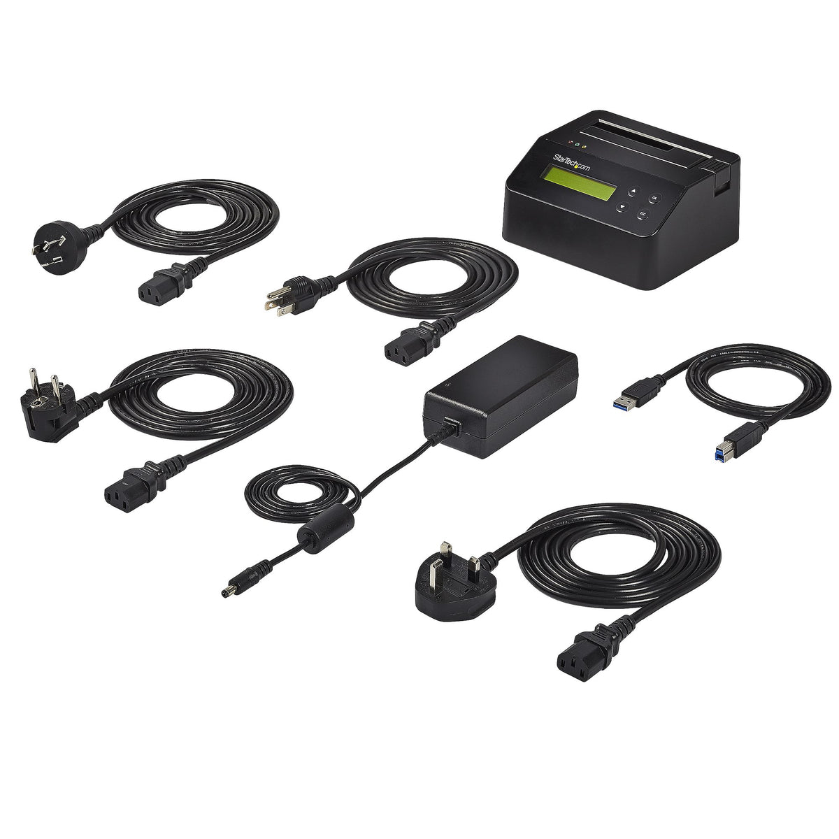 StarTech.com Effaceur de Disque Dur Baie Unique USB 3.0 vers SATA II, 9 Modes d'Effacement, Écran LCD, Conforme TAA