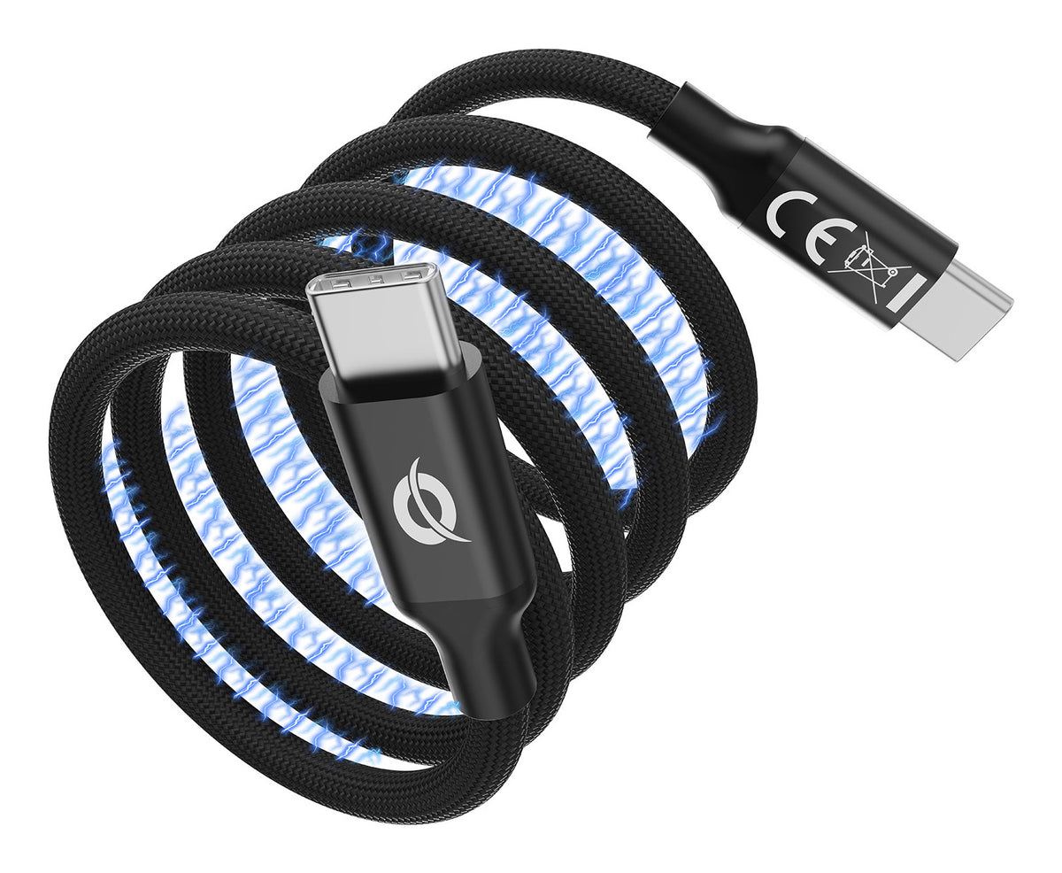 Conceptronic ETTA09B12 câble USB USB 2.0 1,2 m USB C 0,48 Gbit/s 100 W Noir