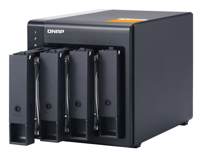 QNAP TL-D400S Boîtier de disques de stockage Boîtier disque dur/SSD Noir, Gris 2.5/3.5" - vue 4
