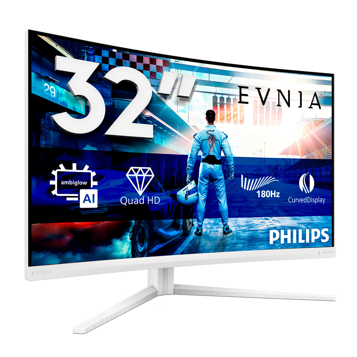 Philips Evnia 5000 32M2C5501/00 Moniteur PC 31.5" Quad HD LCD Blanc