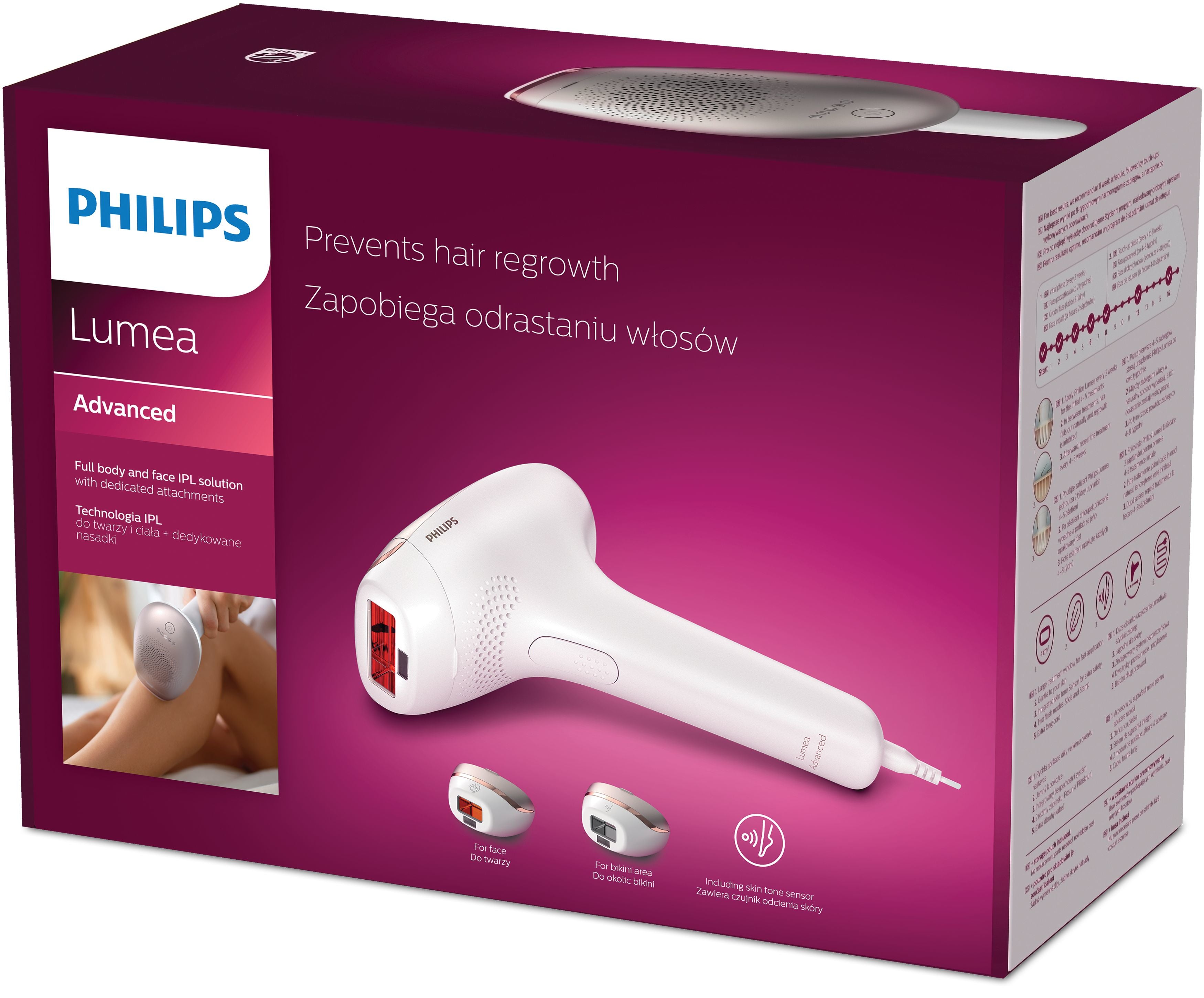 Philips Lumea Advanced SC1998/00 épilateur léger Lumière pulsée Ivoire