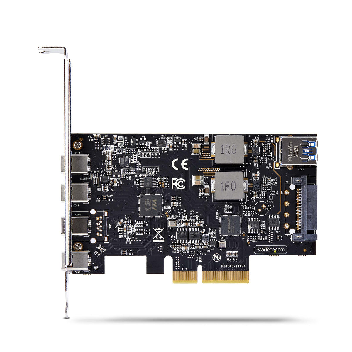 StarTech.com Carte PCIe USB 5 Ports USB 3.2 10Gbps, 4x USB-C et 1x USB-A interne