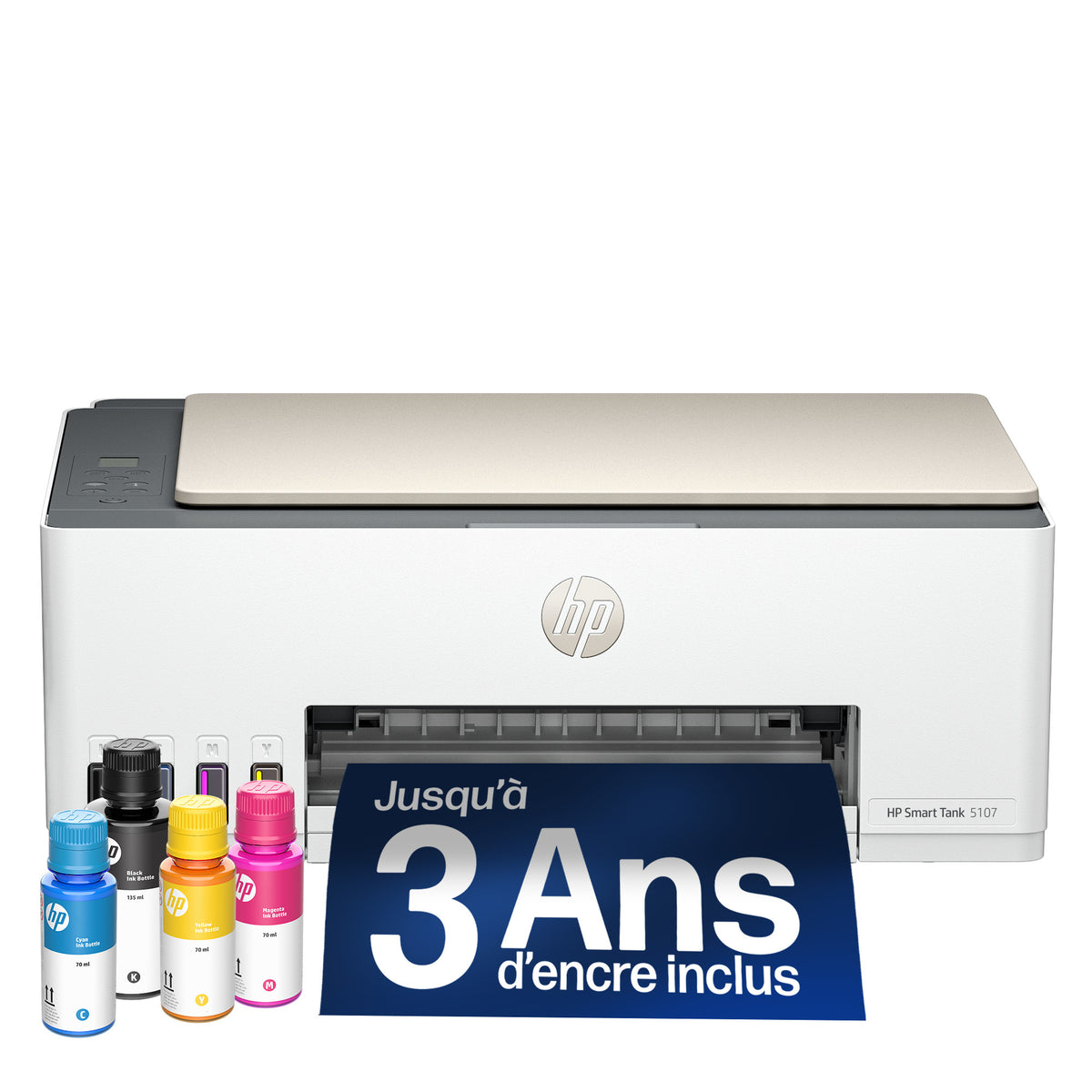 HP Smart Tank 5107 Imprimante Multifonction Couleur Sans Fil, Copieur et Scanner