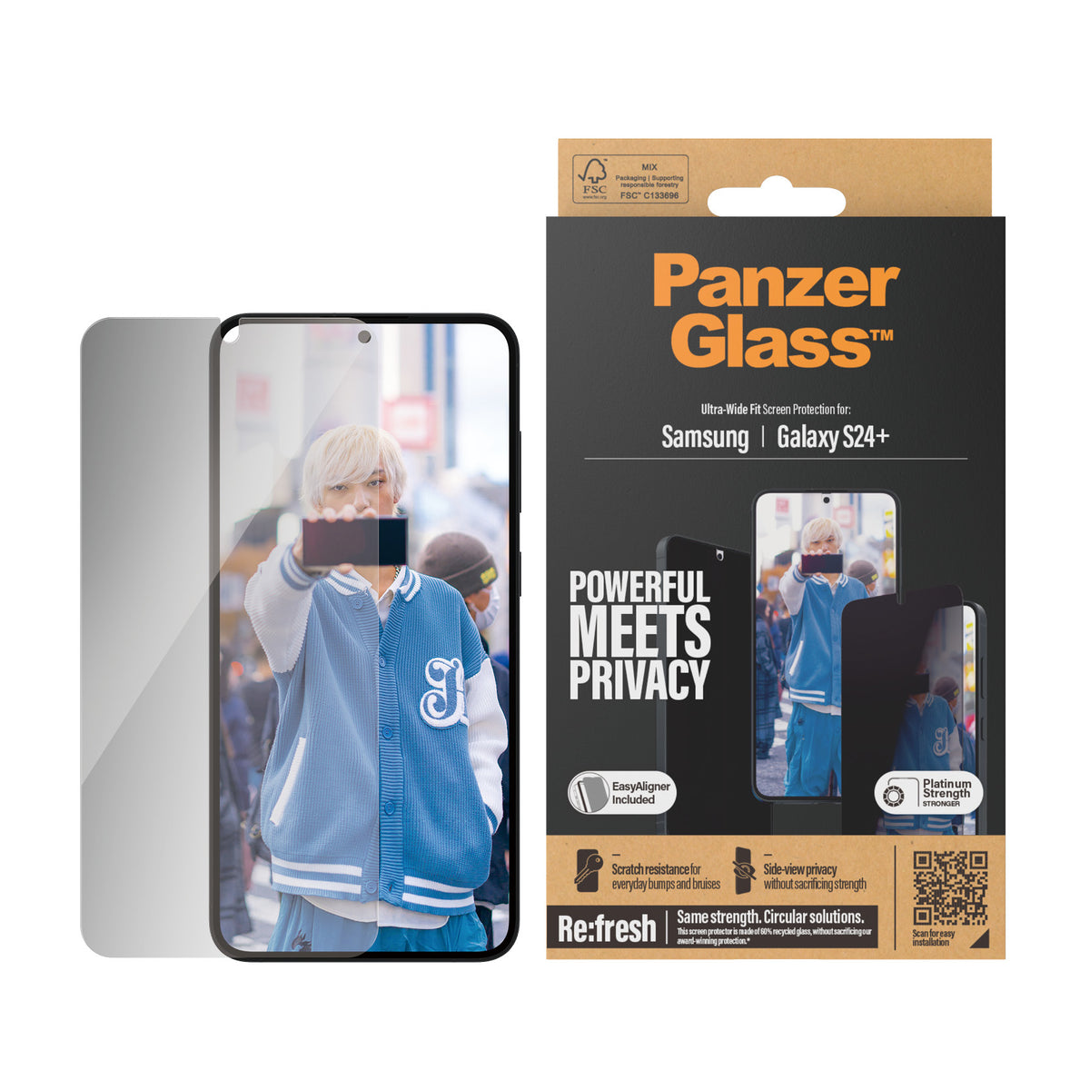 PanzerGlass ® Privacy Screen Protector Samsung Galaxy S24+ | Ultra-Wide Fit w. EasyAligner Protection d'écran transparent 1 pièce(s) - vue 2