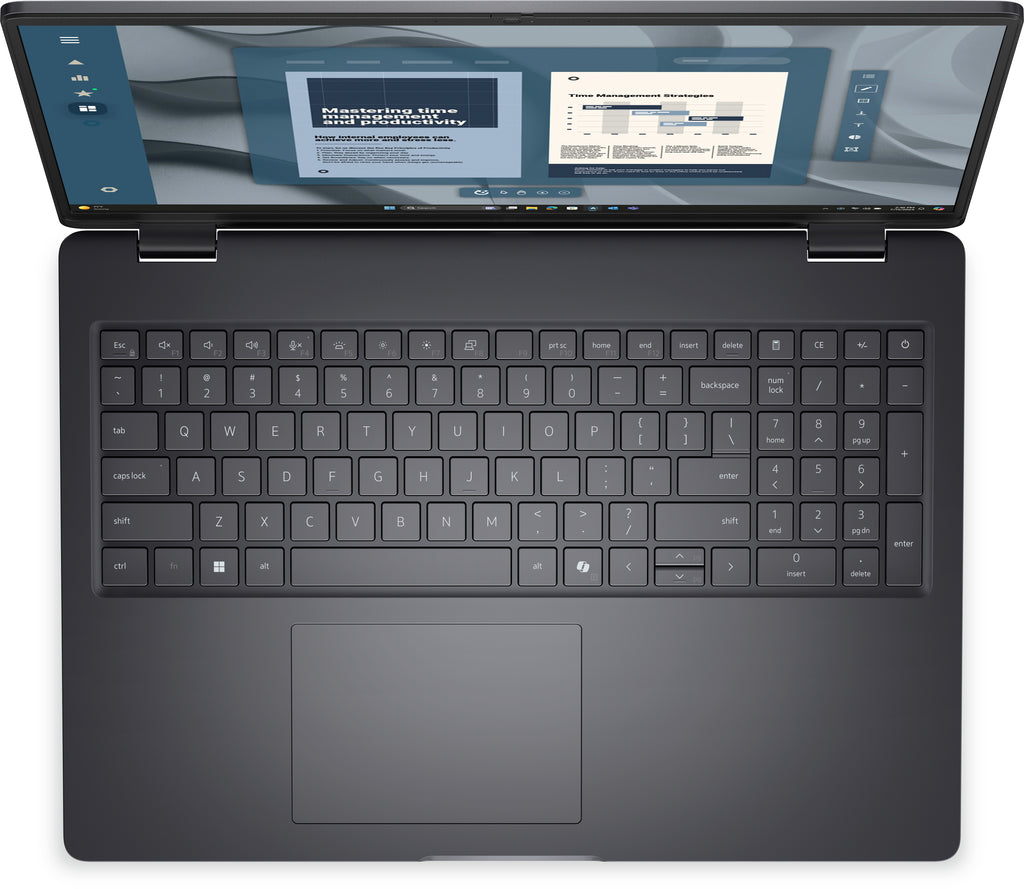DELL Pro 16 PC16255 AMD Ryzen™ 5 220 Ordinateur portable 40,6 cm (16") Full HD+ 16 Go DDR5-SDRAM 512 Go SSD Wi-Fi 6E (802.11ax) Windows 11 Pro Allemand Noir