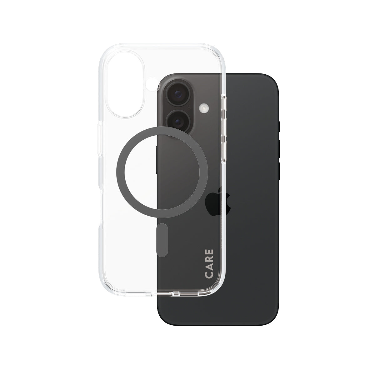 PanzerGlass CARE™ by ® Urban Combat Case Transparent w. Black MagSafe iPhone 16 coque de protection pour téléphones port
