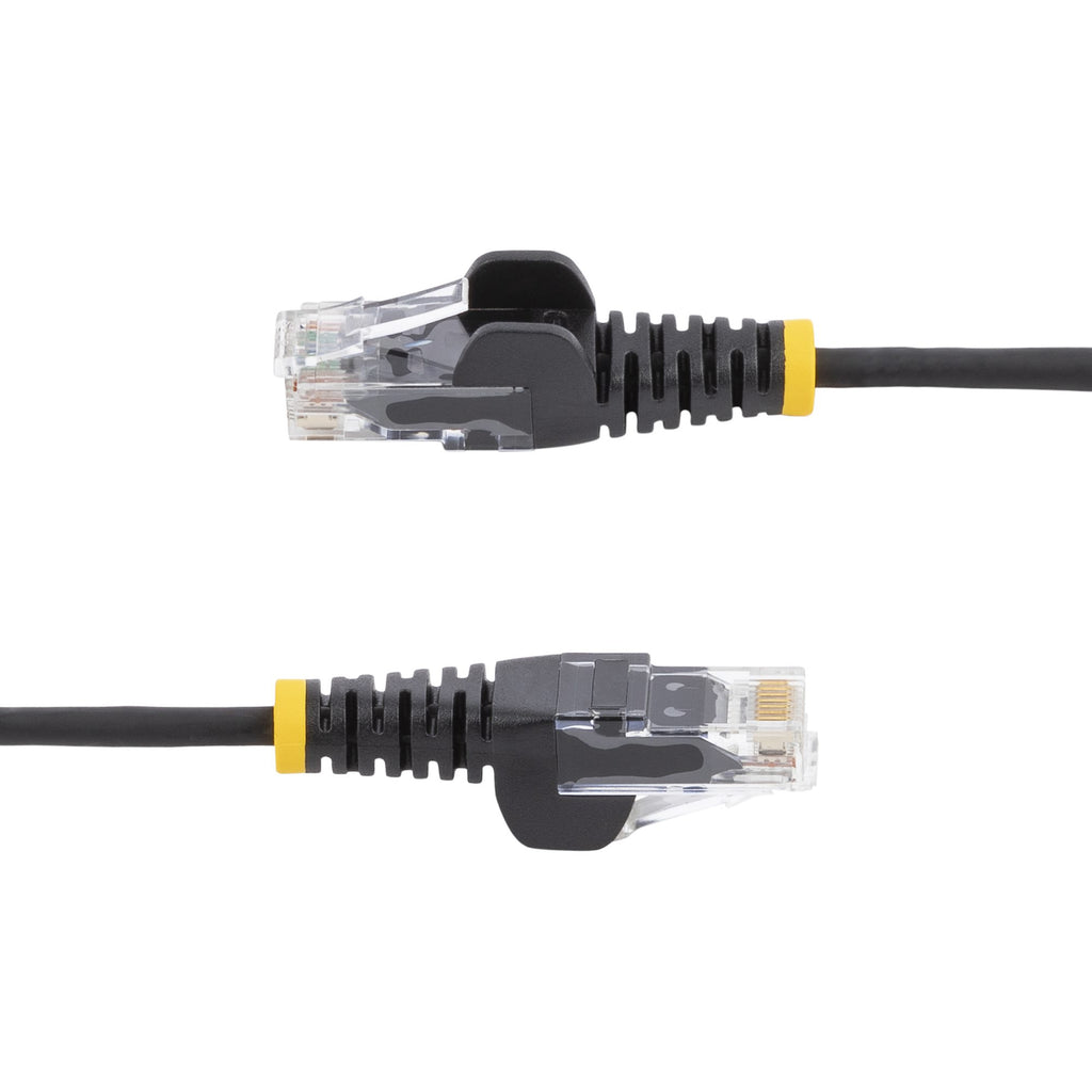 StarTech.com Câble Ethernet CAT6 Slim 15m Noir, 100W PoE, UTP, LSZH, Cuivre Pur 28AWG, RJ45