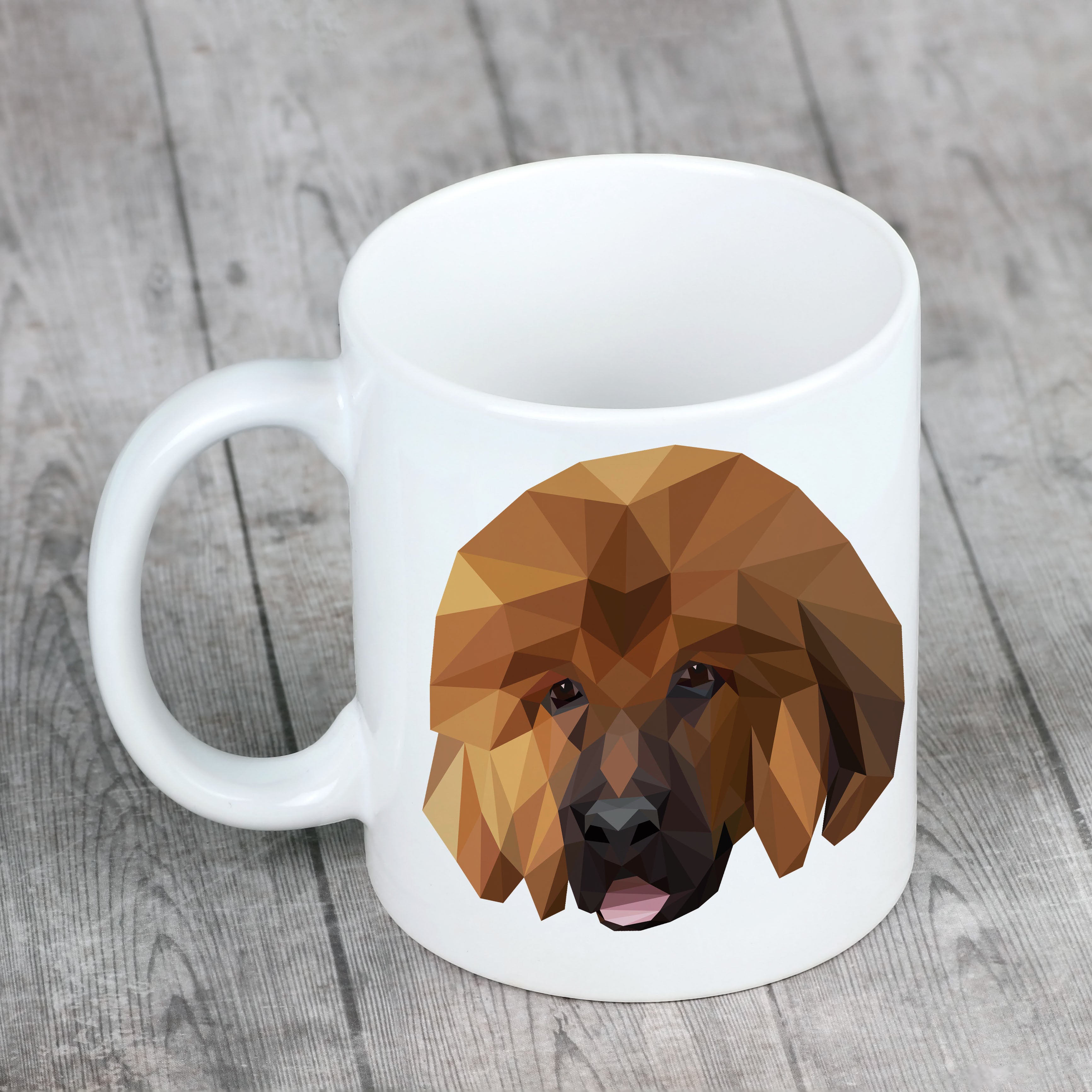 Tibetan Mastiff, Do khyi - cup with a geometric dog image and the inscription Art-Dog