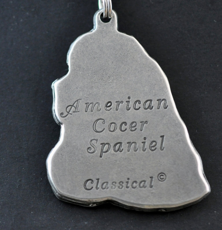 American Cocker Spaniel, Merry Cocker - Dog necklace in gift box, silver-plated locket for dog fan, striking pendant by Art-Dog brand