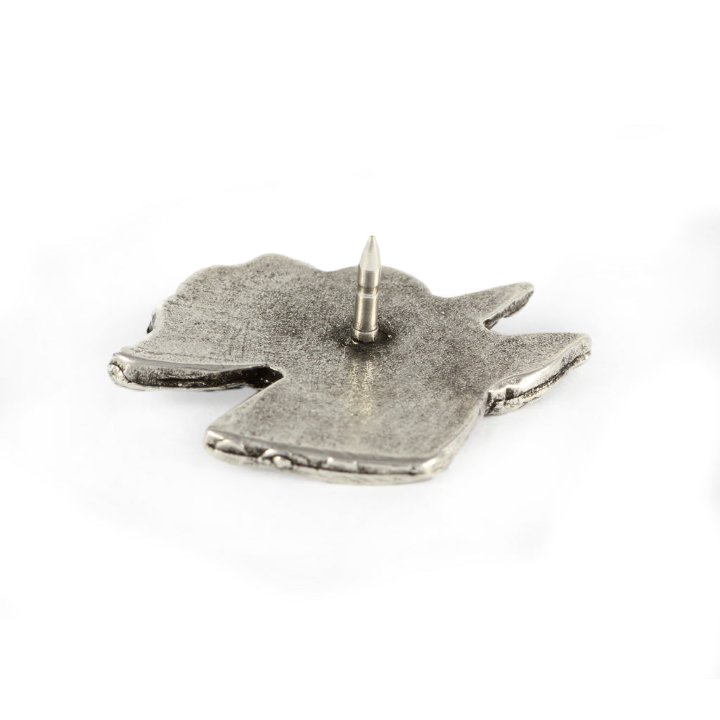 Schnauzer II  - Silver-plated dog brooch, elegant pin, jacket lapel decoration by Art-Dog brand