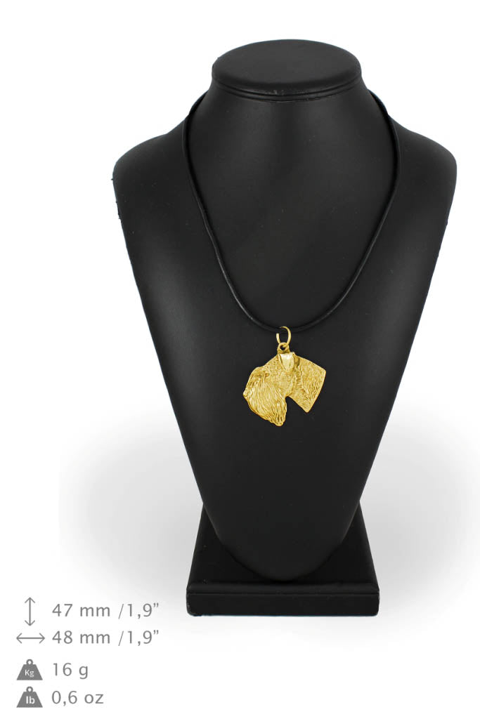 Schnauzer III - necklace with a dog in a gift box, gold-plated pendant for a dog lover, striking jewelry by Art-Dog