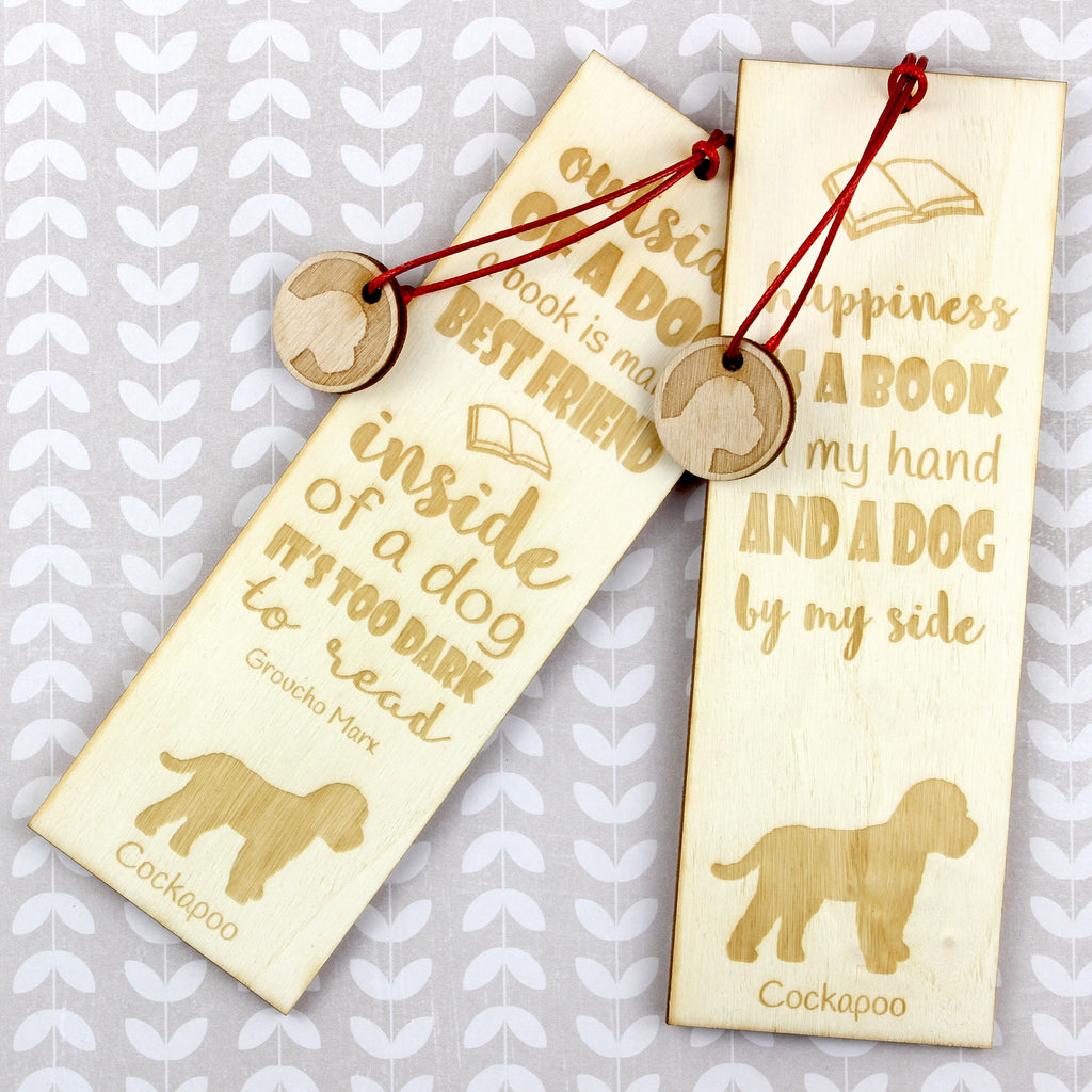 Cockapoo, Cockerpoo, Cockerdoodle - dog bookmark, personalized bookmark, dog gadget for Art-Dog brand readers