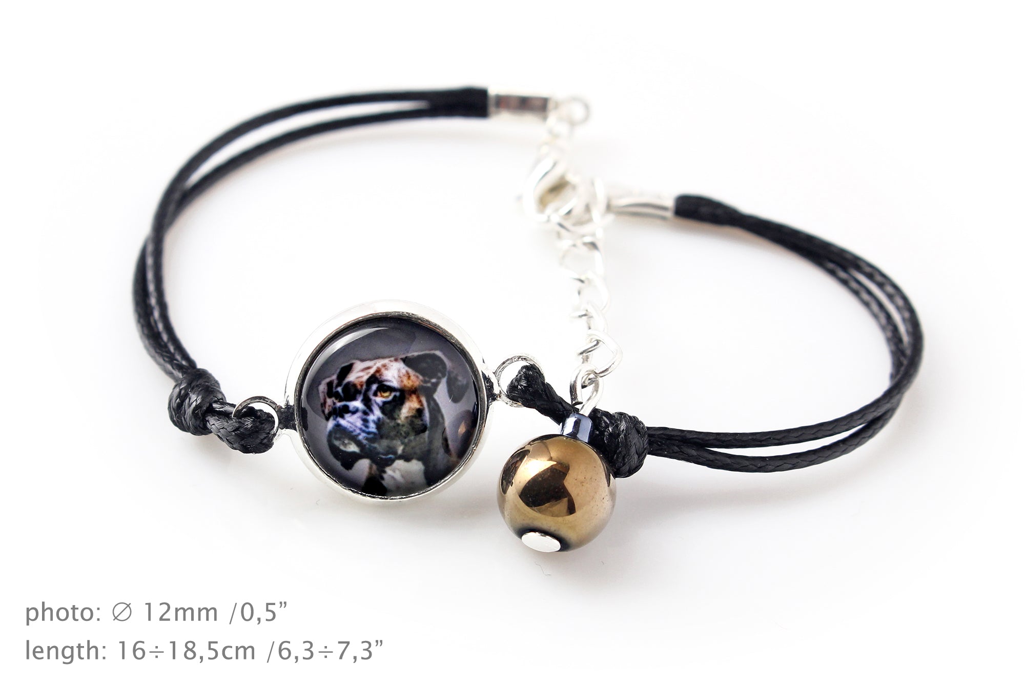 Boxer, German Boxer I - bracelet in a box with your photo, feminine jewelry, perfect gift from Art-Dog brand