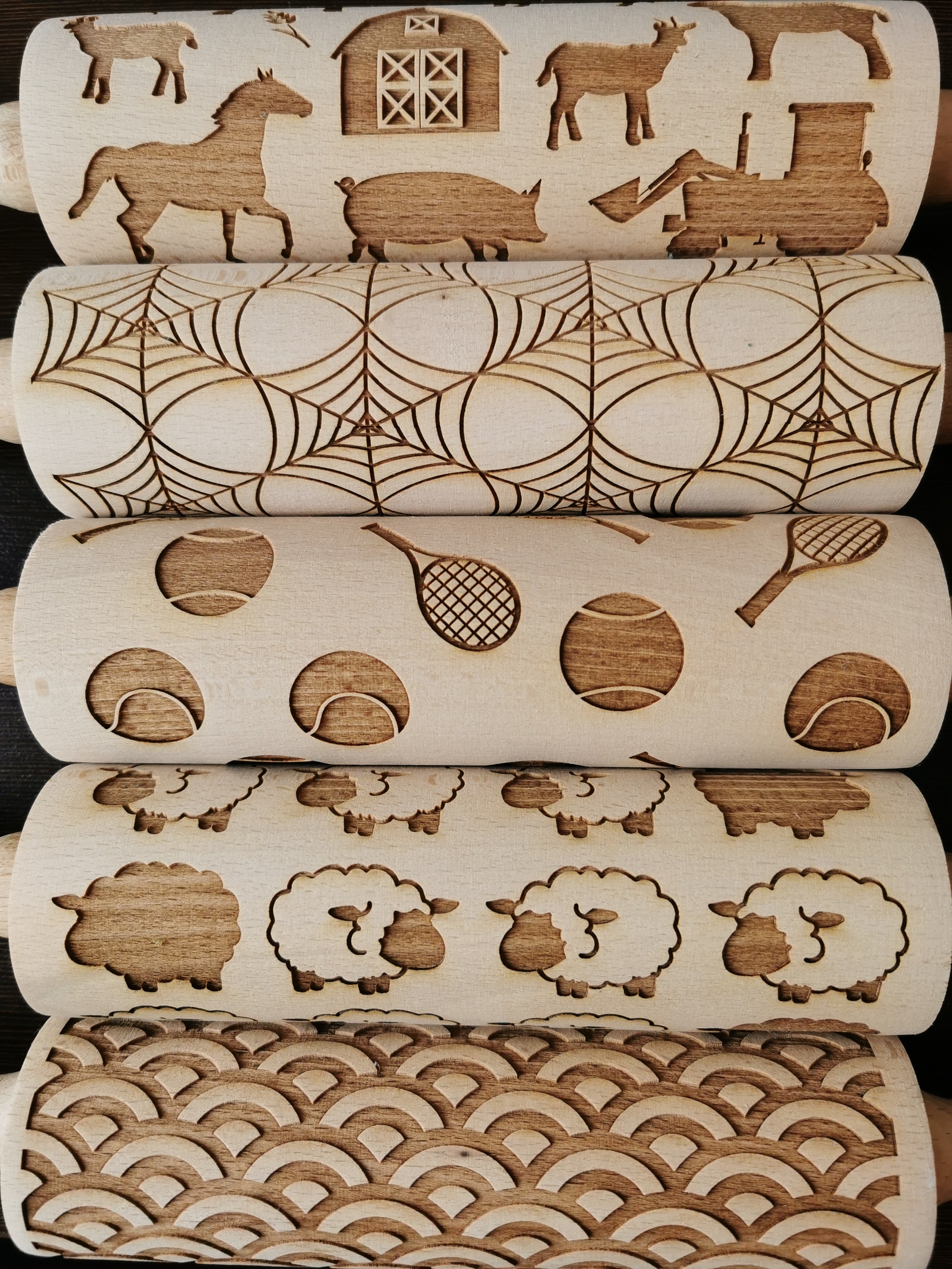 Butterflies - engraved rolling pin for dough, for baking enthusiasts, Art-Dog brand