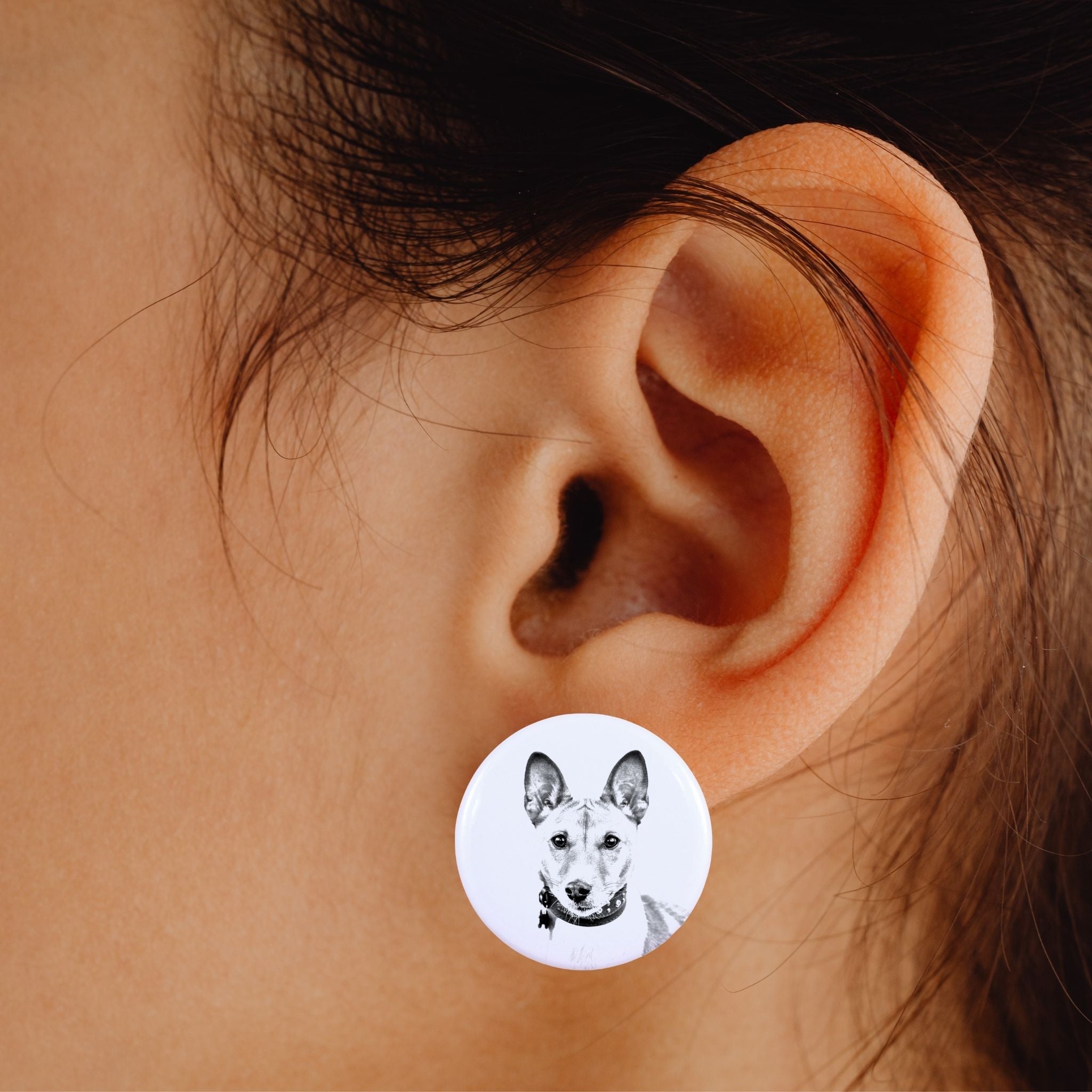 Basenji, African bush dog, Congo dog - unique dog earrings, your pet on a keychain, Art-Dog's own brand