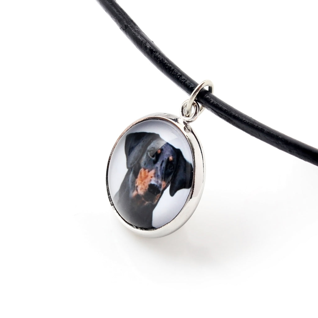 Dobermann, Doberman Pinscher, Dobie II - jewelry with your photo box, set of necklace and earrings, personalized products from the Art-Dog brand