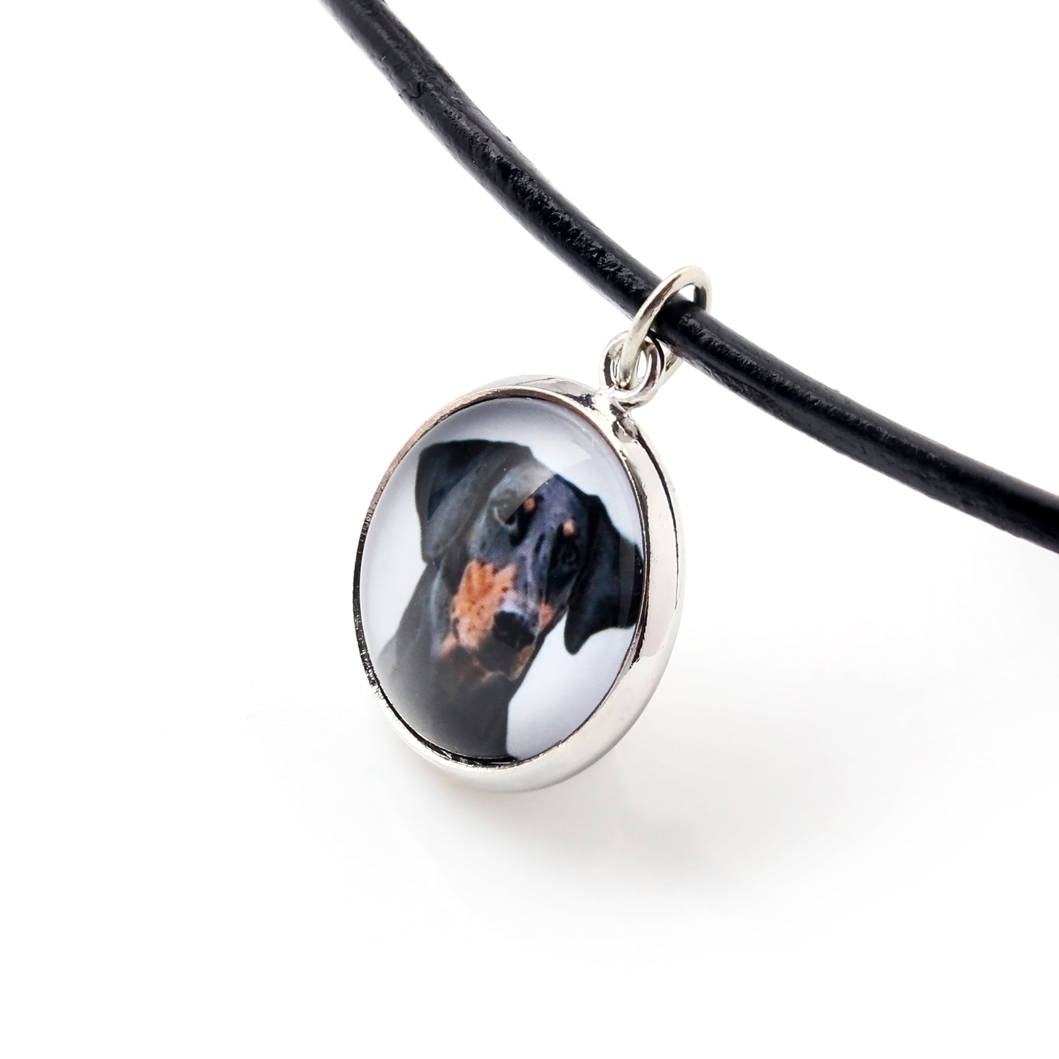 Dobermann, Doberman Pinscher, Dobie II - jewelry with your photo box, set of necklace and earrings, personalized products from the Art-Dog brand