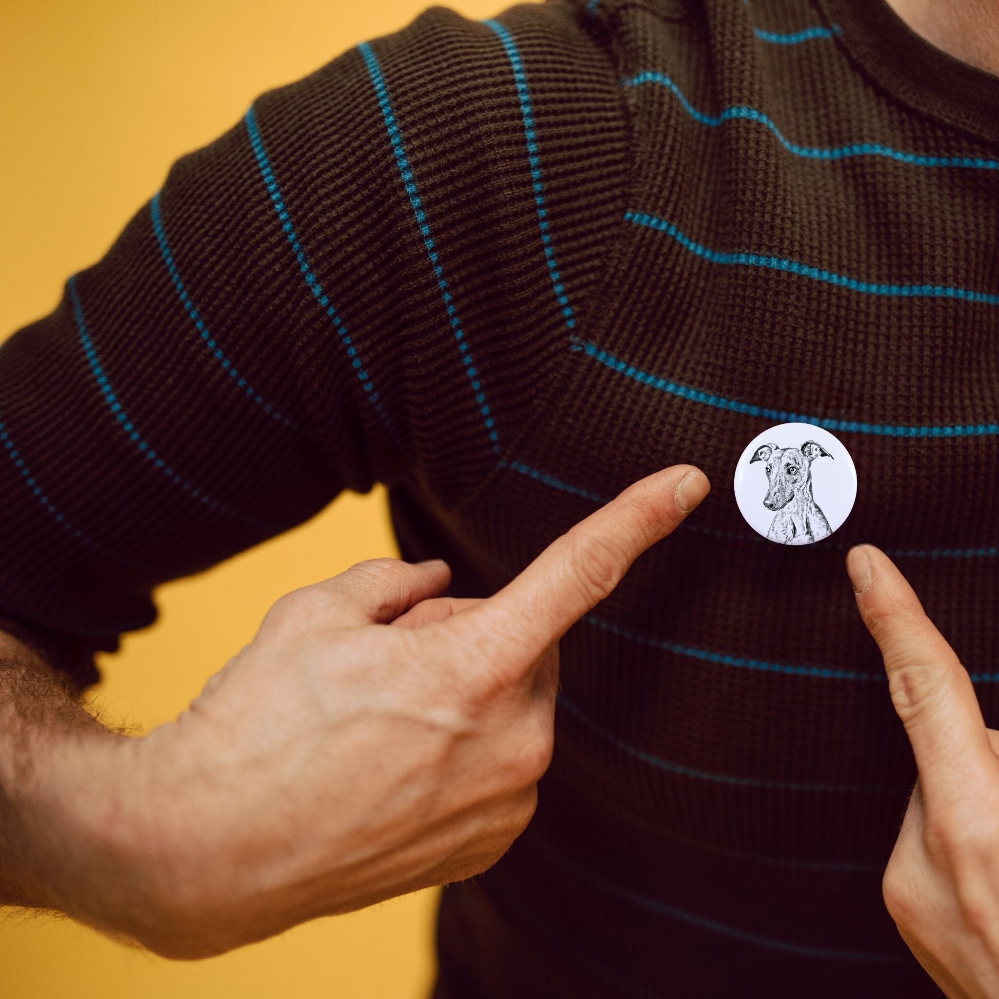 Whippet - pin with your dog, add your own photo, Art-Dog brand