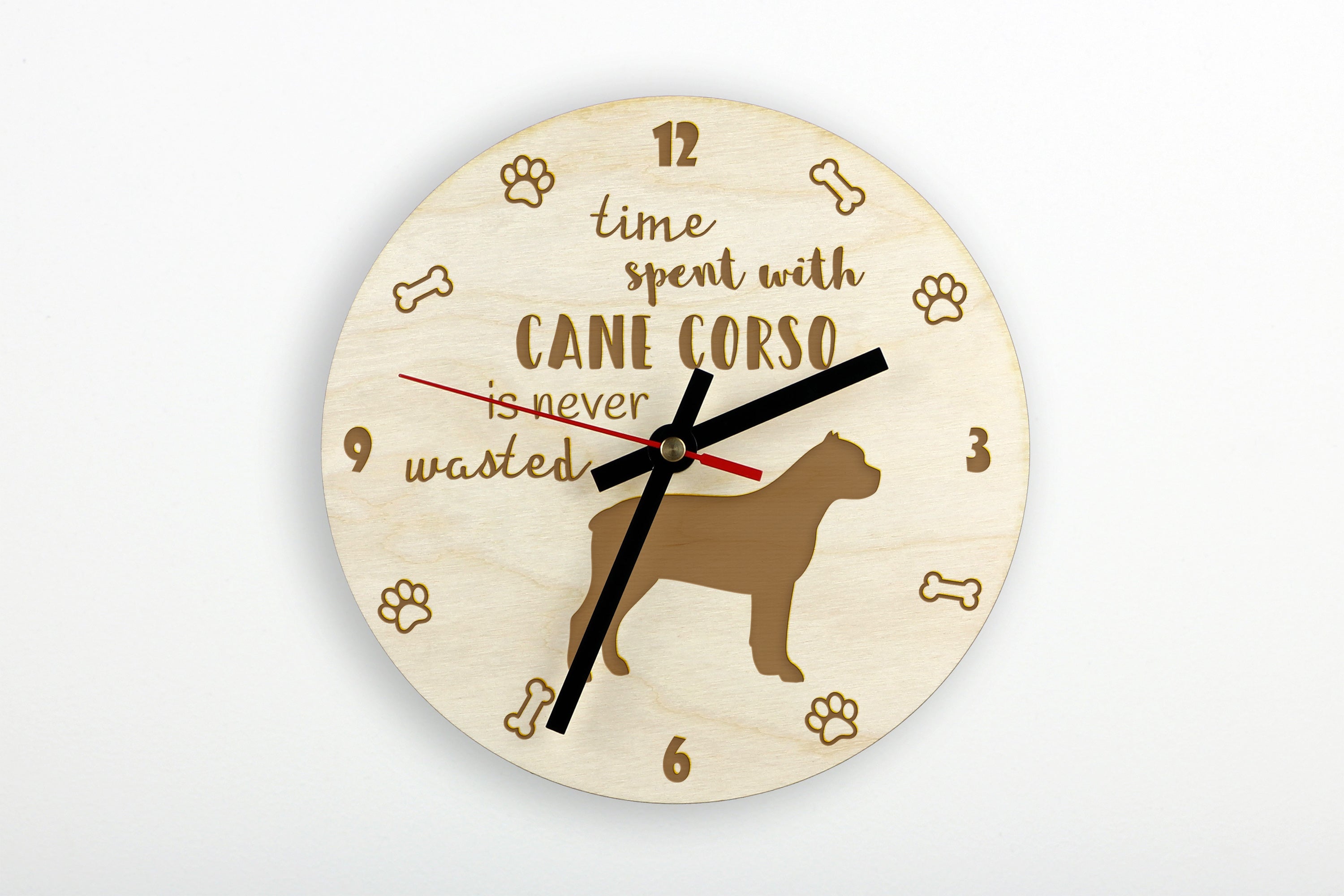 Cane Corso, Italian Cane Corso - clock with a dog, wooden clock, wall clock for dog lovers, clock for desk and shelf, Art-Dog