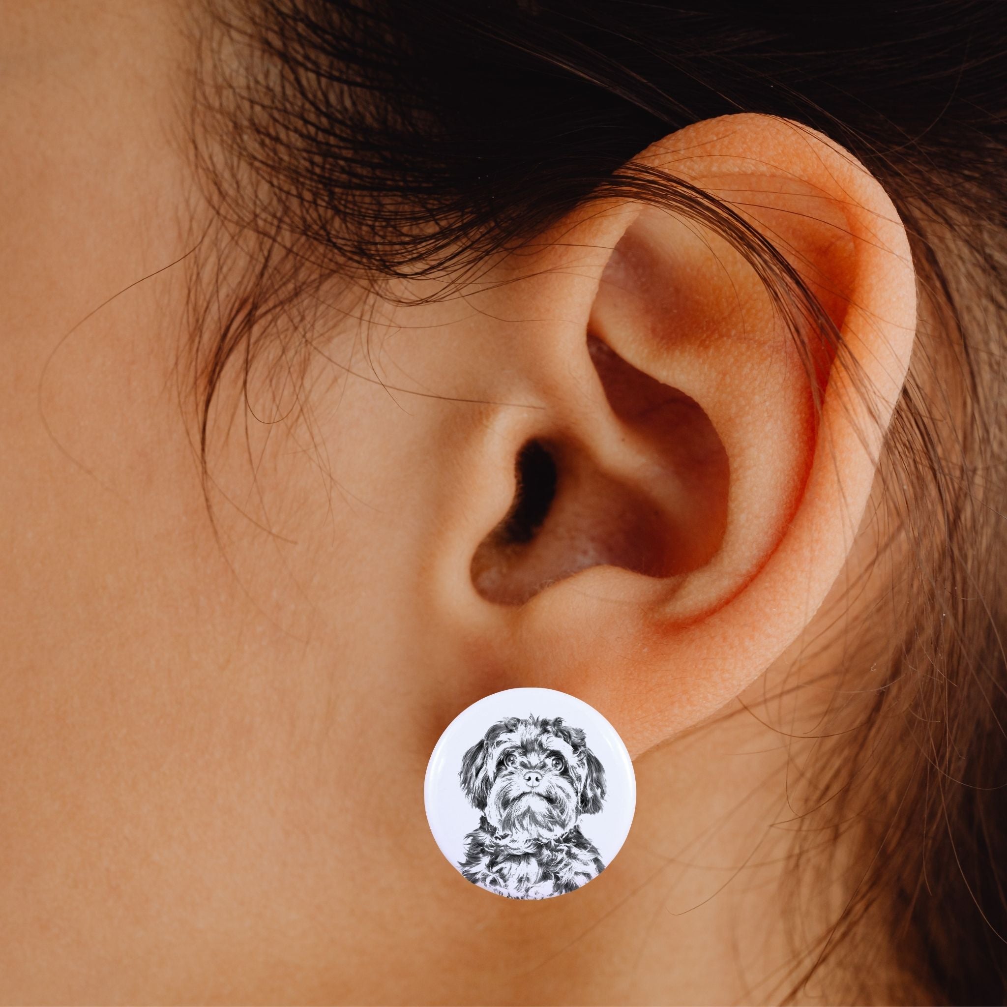 Bolonka, Russian Tsvetnaya Bolonka - unique dog earrings, your pet on a keychain, Art-Dog's own brand