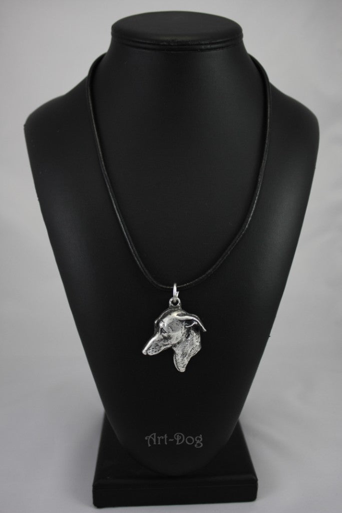Italian Greyhound, Italian Sighthound - Dog necklace in gift box, silver-plated locket for dog fan, striking pendant by Art-Dog brand