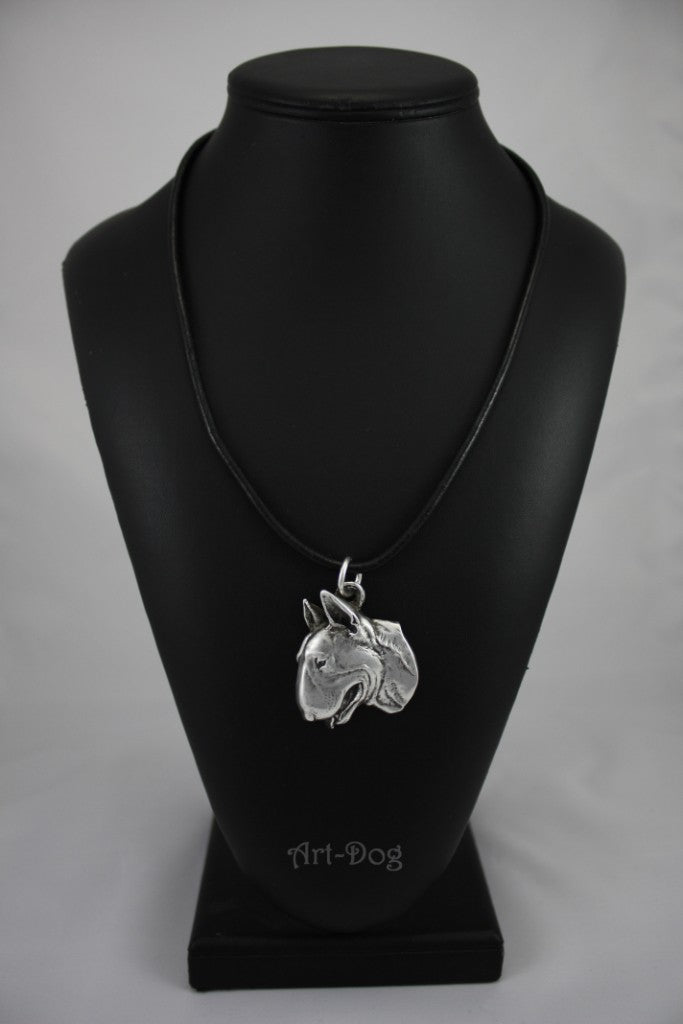 Bull Terrier, Bully II - Dog necklace in gift box, silver-plated locket for dog fan, striking pendant by Art-Dog brand