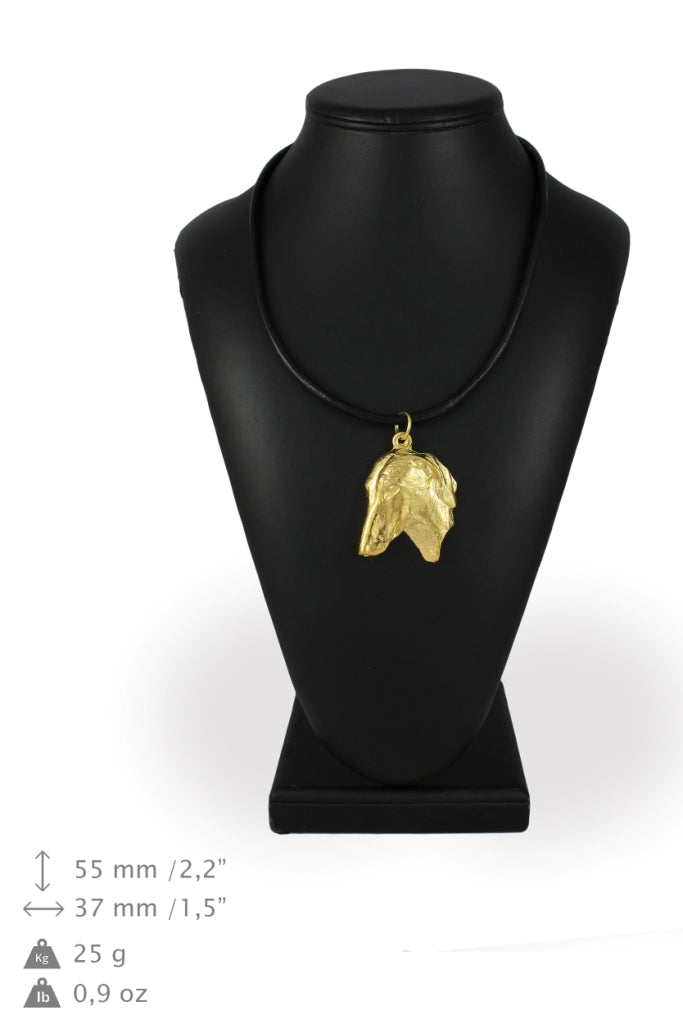 Azawakh, Tuareg Sloughi II - necklace with a dog in a gift box, gold-plated pendant for a dog lover, striking jewelry by Art-Dog